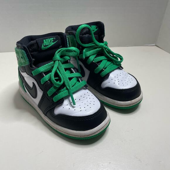 Nike Air Jordan 1 Retro High OG TD Lucky Green FD1413-031 Toddler Size 7C - Picture 7 of 10